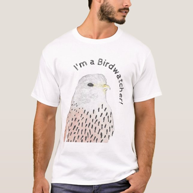 T-shirt Je suis un Kestrel Birdwatcher (Devant)