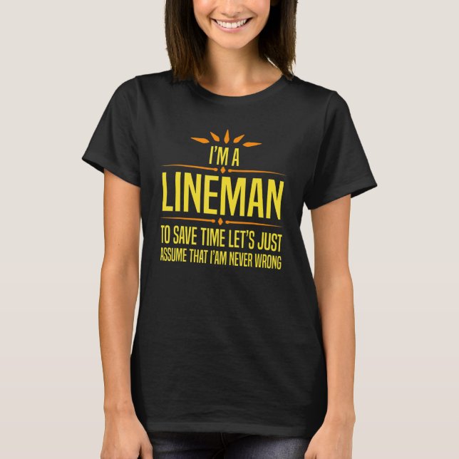 T-shirt Je suis un Lineman (Devant)