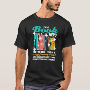 T-shirt Je suis un livre Nerd livre livre livre livre