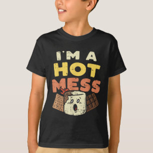 T-shirt Je Suis Un Marais Chaud De Guimauve Feu De Camp D'