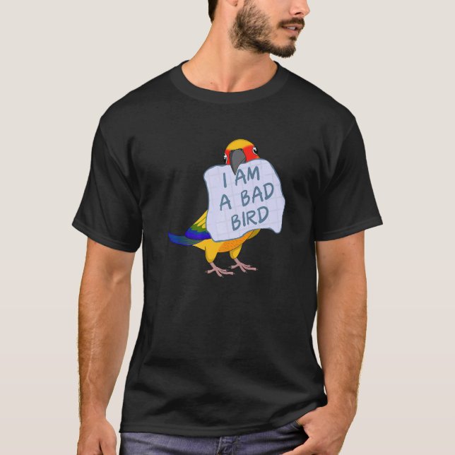 T-shirt Je Suis Un Mauvais Oiseau, Je Suis Parrot Solaire (Devant)