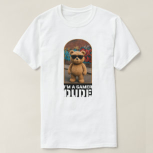 T-shirt Je Suis Un Mec Joueur Ourson Art Cool
