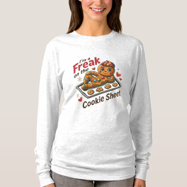 T-shirt Je suis un monstre sur la plaque à biscuits | Drôl (Devant)