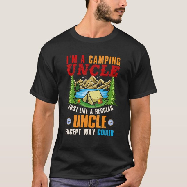 T-shirt Je suis un oncle de Camping à l'exception de Way G (Devant)