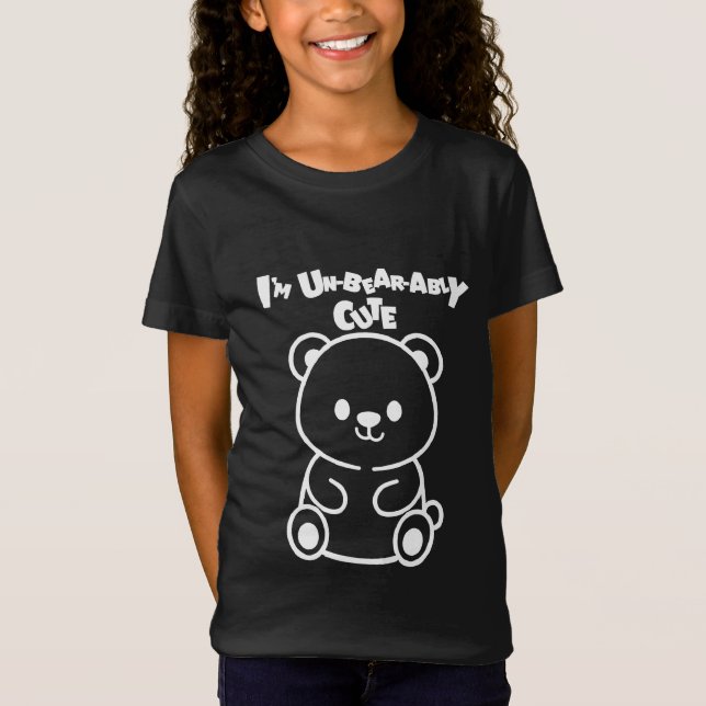 T-Shirt Je suis un ours mignon insupportable (Devant)