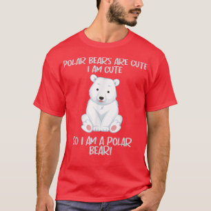 T-shirt Je Suis Un Ours Polaire - Mignons Garçons Et Fille