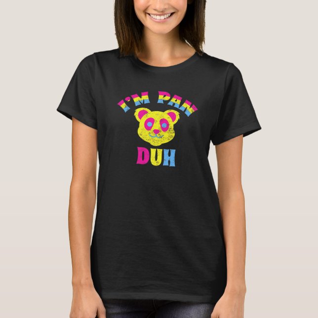 T-shirt Je Suis Un Panda Pansexual Flag Fierté Pan Duh (Devant)