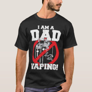 T-shirt Je suis un papa contre la fumée de Vaping Strict P