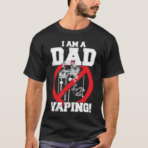 T-shirt Je suis un papa contre la fumée de Vaping Strict P