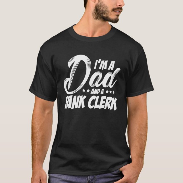 T-shirt Je suis un papa et un commis de banque Librairie B (Devant)