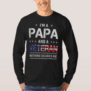 T-shirt Je Suis Un Papa Et Un Grand-Père Hommes Vétérans