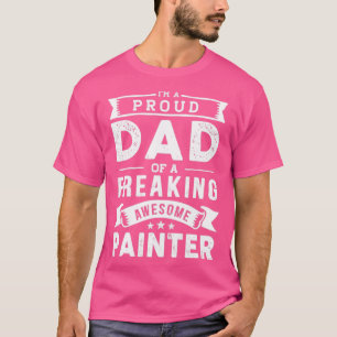 T-shirt Je suis un papa fier d'un peintre fou