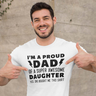 T-shirt Je suis un papa fier d'une fille super géniale