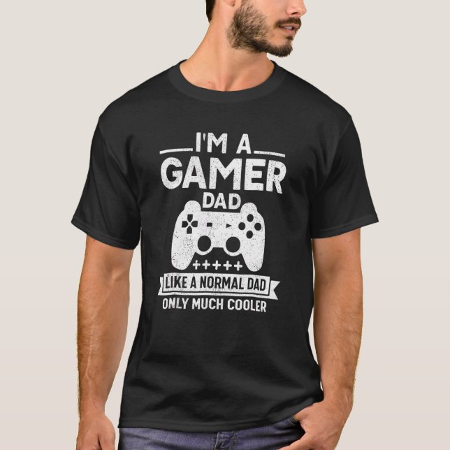 T-shirt Je suis un papa Gamer Papa jeu vidéo Fêter les pèr (Devant)