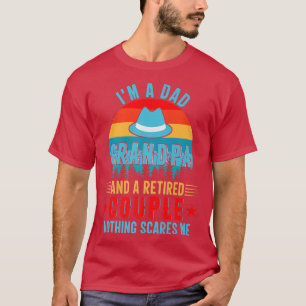 T-shirt Je suis un papa grand-père et un couple à la retra