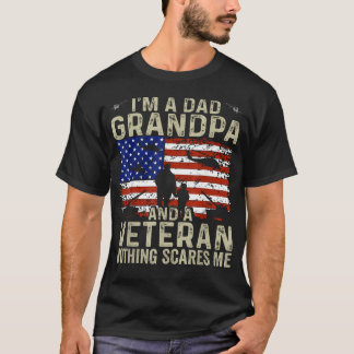 T-shirt JE SUIS Un Papa Grand-père Et Un Vétéran Pères Vét