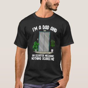 T-shirt Je Suis Un Papa Mécanicien D'Ascenseur Rien Ne Me