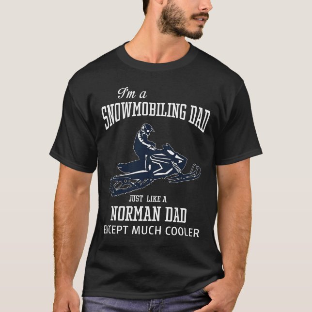 T-shirt Je suis un papa SNOWMOBILING (Devant)