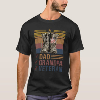 T-shirt Je suis un papa, un grand-père et un vétéran pour