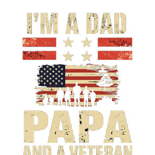 T-shirt Je suis un papa vétéran conception pour fiers patr