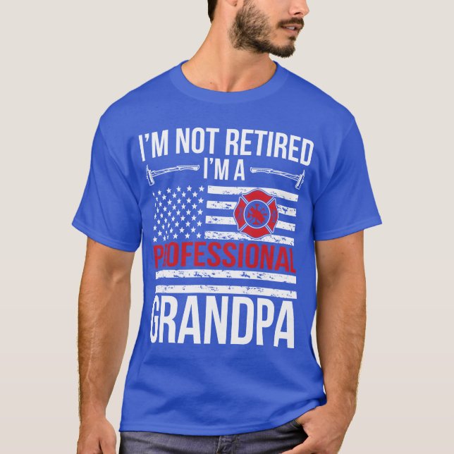 T-shirt JE SUIS Un Papi Sapeur-Pompier Retraité Cadeau de  (Devant)