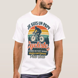 T-shirt je suis un papy cycliste comme un papy normal