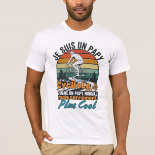 T-shirt je suis un papy cycliste comme un papy normal