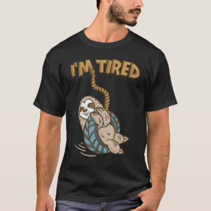 T-shirt Je suis un paresseux fatigué jouant avec une balan