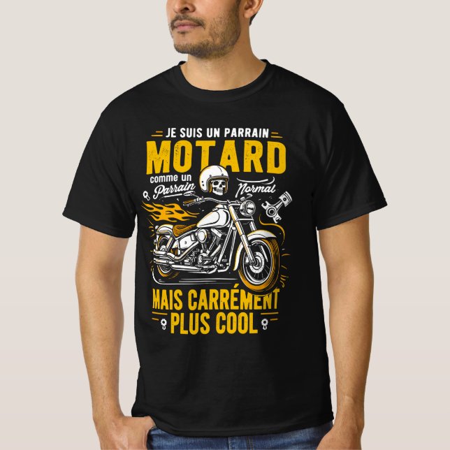 T-shirt Je Suis Un Parrain Motard Moto (Devant)