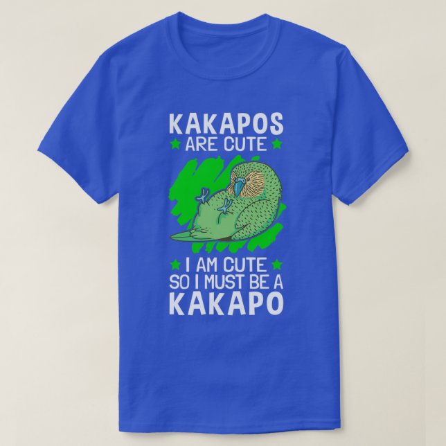 T-shirt Je suis un perroquet sans vol kakapo (Design devant)