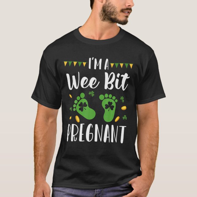 T-shirt Je suis un peu enceinte St. Patrick's Day Pregnanc (Devant)