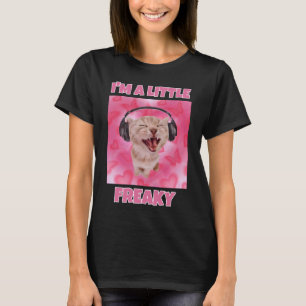 T-shirt Je suis un peu folle mème de chat femmes