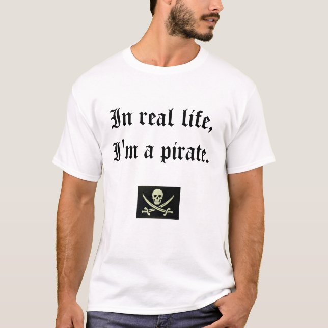 T-shirt Je suis un pirate.  Jurez (Devant)