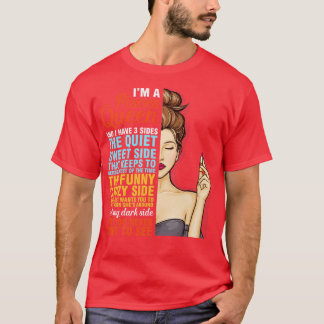 T-shirt Je Suis Un Poissons J'Ai 3 Côtés Tranquille Doux D