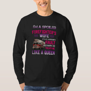 T-shirt Je Suis Un Pompier Gaché S Femme C'Est Mon Mari S