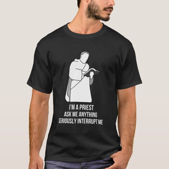 T-shirt Je suis un prêtre inclusif (Devant)