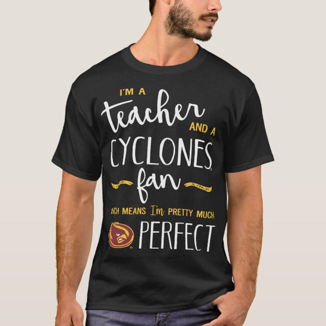 T-shirt je suis un professeur et les cyclones éventent le (Devant)