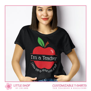 T-shirt Je suis un professeur je sais des choses Illustrat