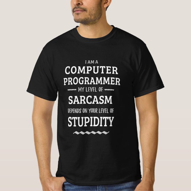 T-shirt Je Suis Un Programmeur Informatique (Devant)