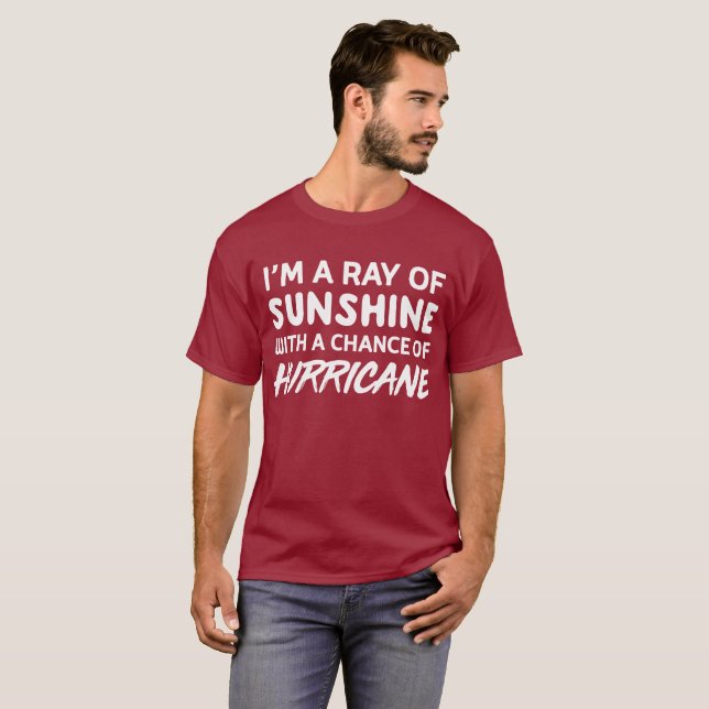 T-shirt Je suis un raie de soleil avec une possibilité de (Devant entier)