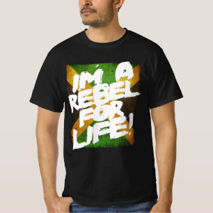 T-shirt Je suis un rebelle pour la vie Jamaïque Drapeau Re
