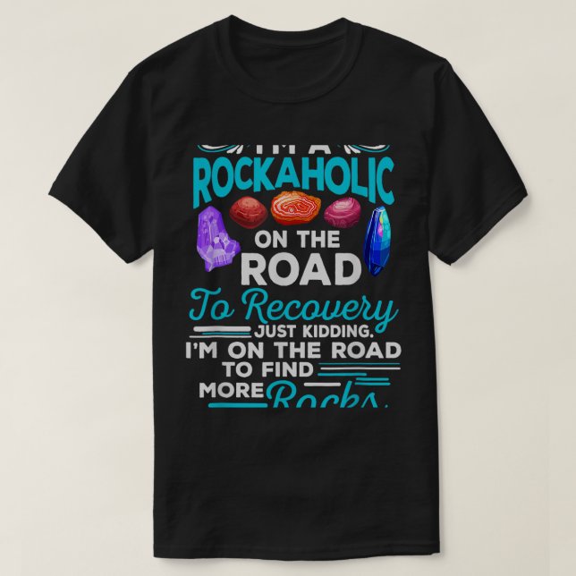 T-shirt Je Suis Un Rockaholic Sur Le Chemin De La Récupéra (Design devant)
