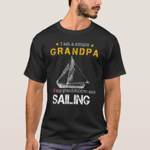 T-shirt Je Suis Un Simple Grand-Père, J'Aime Mes Petits-En