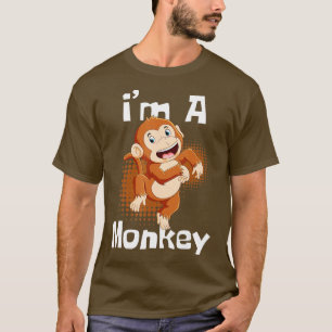 T-shirt Je suis un singe Safari Zoo Amoureux des animaux P