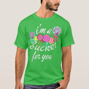 T-shirt Je suis Un Sucker pour vous Candy Coeur mignonne H