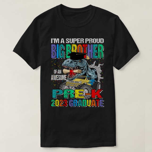 T-shirt Je suis un super fière Big Brother d'un superbe Pr (Design devant)