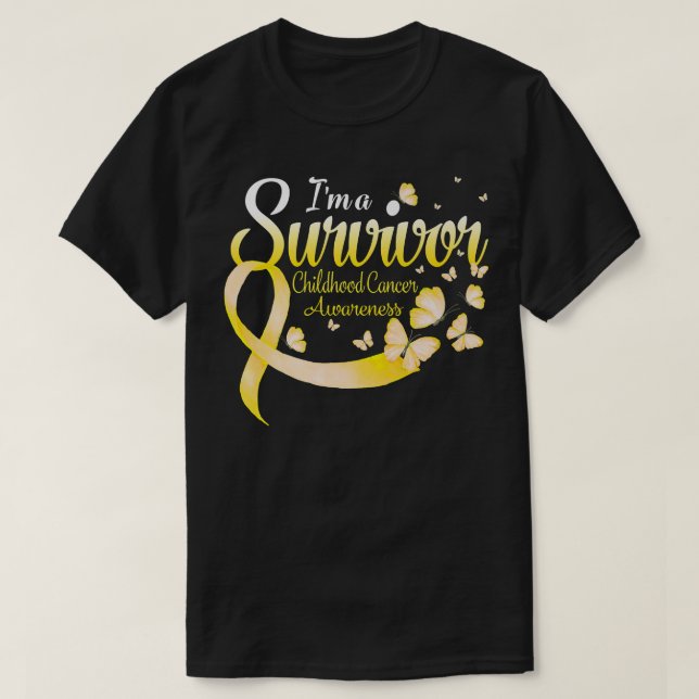 T-shirt Je suis un survivant Beurre de sensibilisation au  (Design devant)