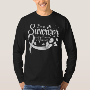 T-shirt Je suis un survivant Cancer du poumon Sensibilisat