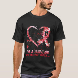 T-shirt Je suis un survivant Cerveau Aneurysme Sensibilisa