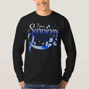 T-shirt Je suis un survivant Colon Cancer Sensibilisation 